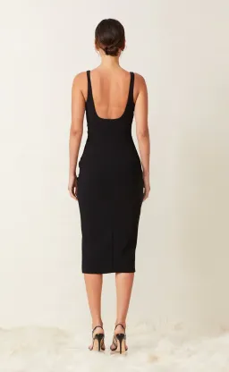 Bec & Bridge Karina Tuck Midi Dress in Black Size XS / AU 6 for rent on The Volte - image 2