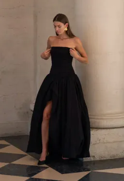 Aje Violette Bubble Hem Maxi Dress Black Size AU 12 for rent on The Volte - image 3