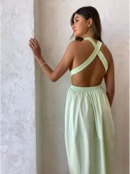 Camilla and Marc Pollina Midi Dress in Sour Apple Size AU 10 for rent on The Volte - image 3