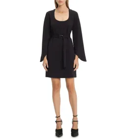 CUE Crepe Flared Sleeved Dress Blackberry in Size M / AU 10 for rent on The Volte - image 1