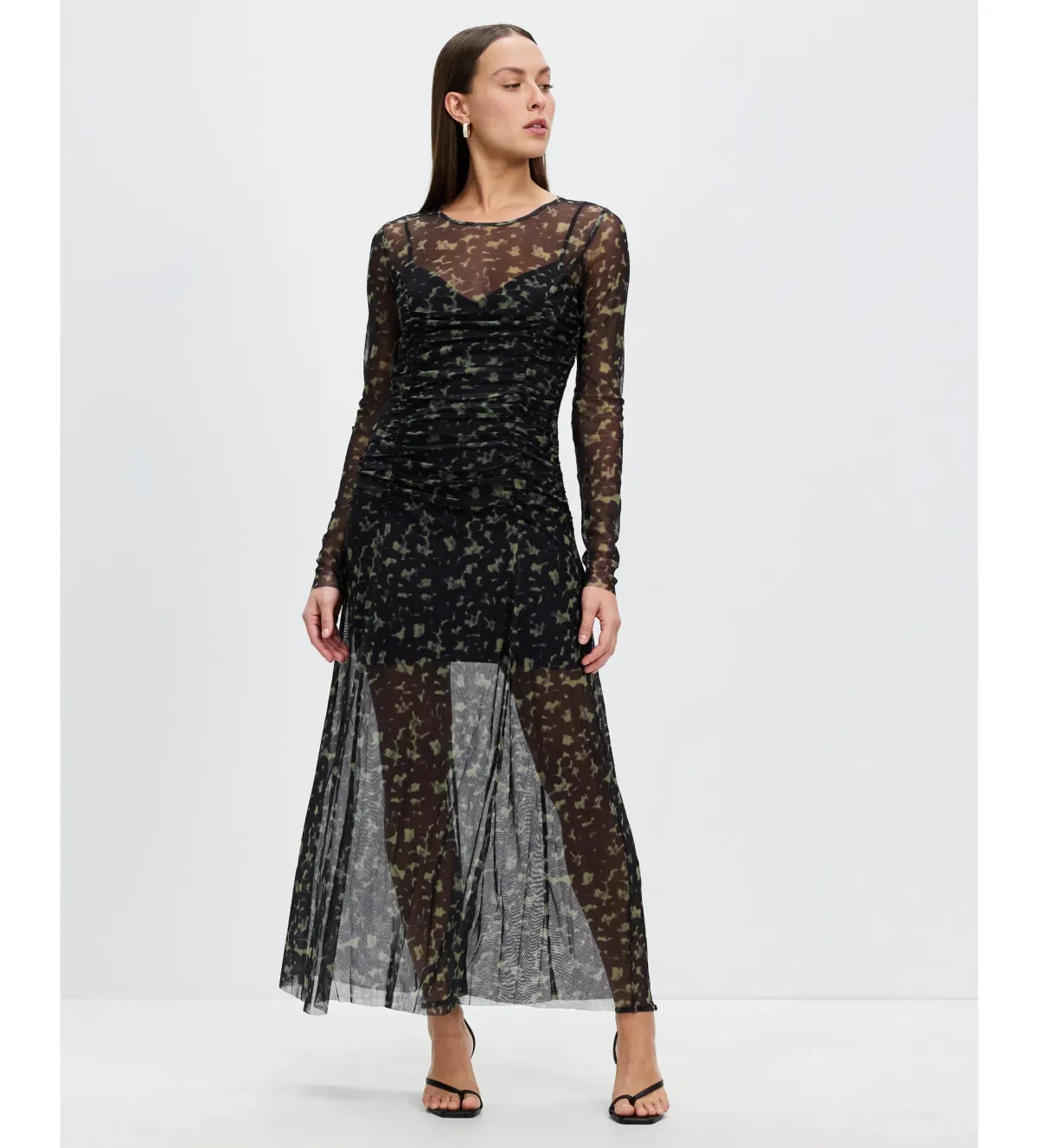 Sass & Bide Skin Deep Long Sleeve Midi Dress Black Size 10 - Image 1