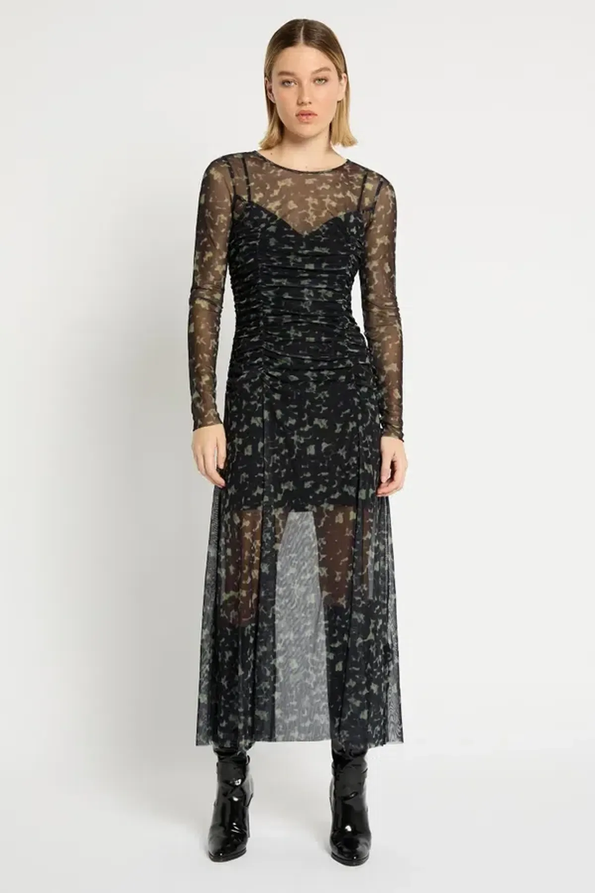 Sass & Bide Skin Deep Long Sleeve Midi Dress Black Size 10 - Image 2