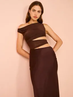 Bec & Bridge Ophelia Maxi Dress In Cocoa Size 10 for rent on The Volte - image 2