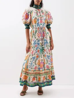 Zimmermann Ginger Swing Maxi Dress Cream Multi Size 3 / AU 14 for rent on The Volte - image 2