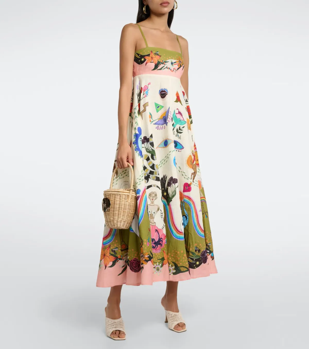 Alemais Evergreen Printed Maxi Sundress Multi Size 8 - Image 1