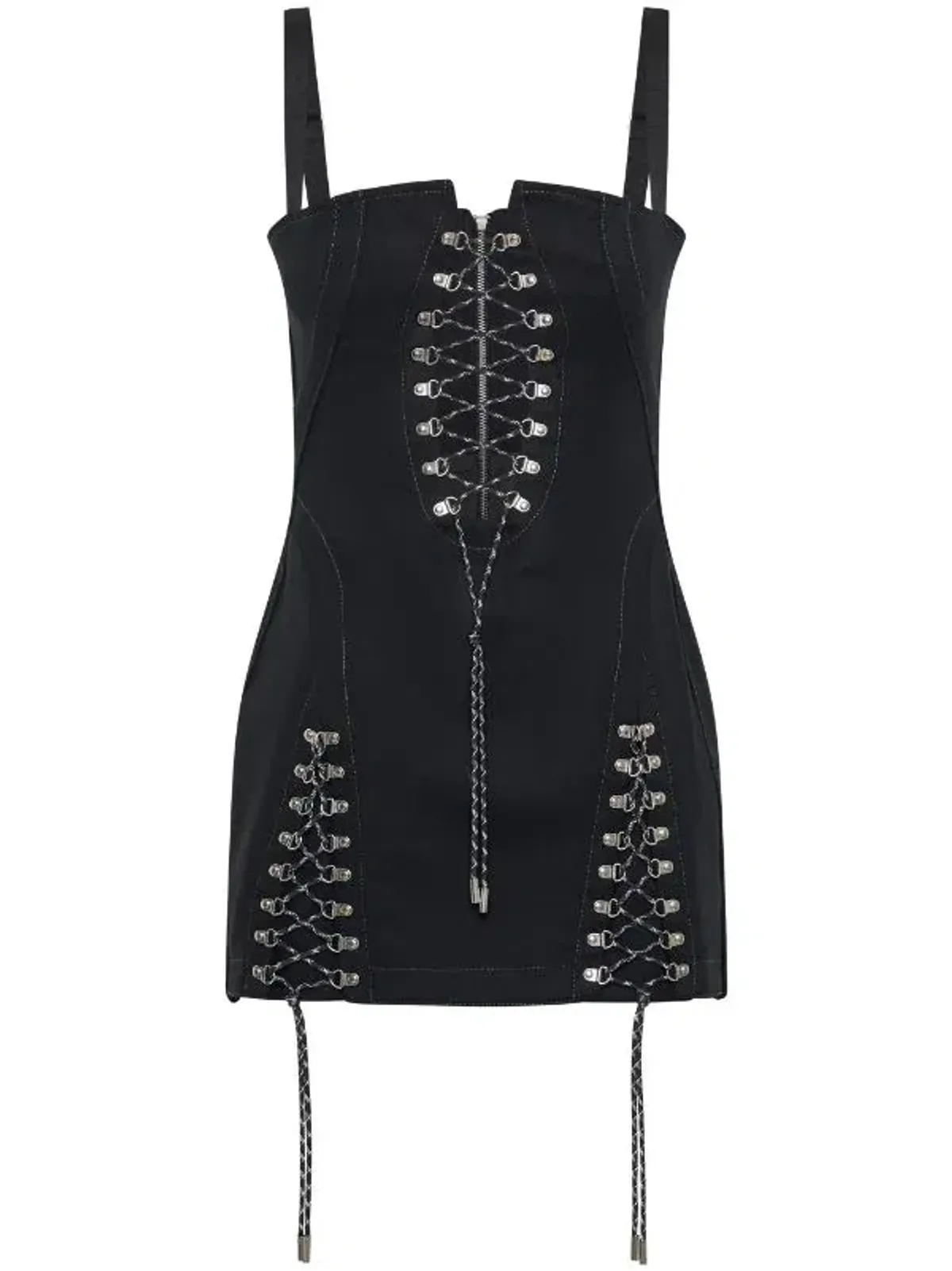 Dion Lee Hiking Laced Mini Dress Black Size 10 - Image 4