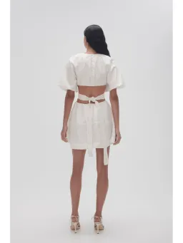 Aje Mimosa Cut Out Mini Dress White Size AU 10 for rent on The Volte - image 3