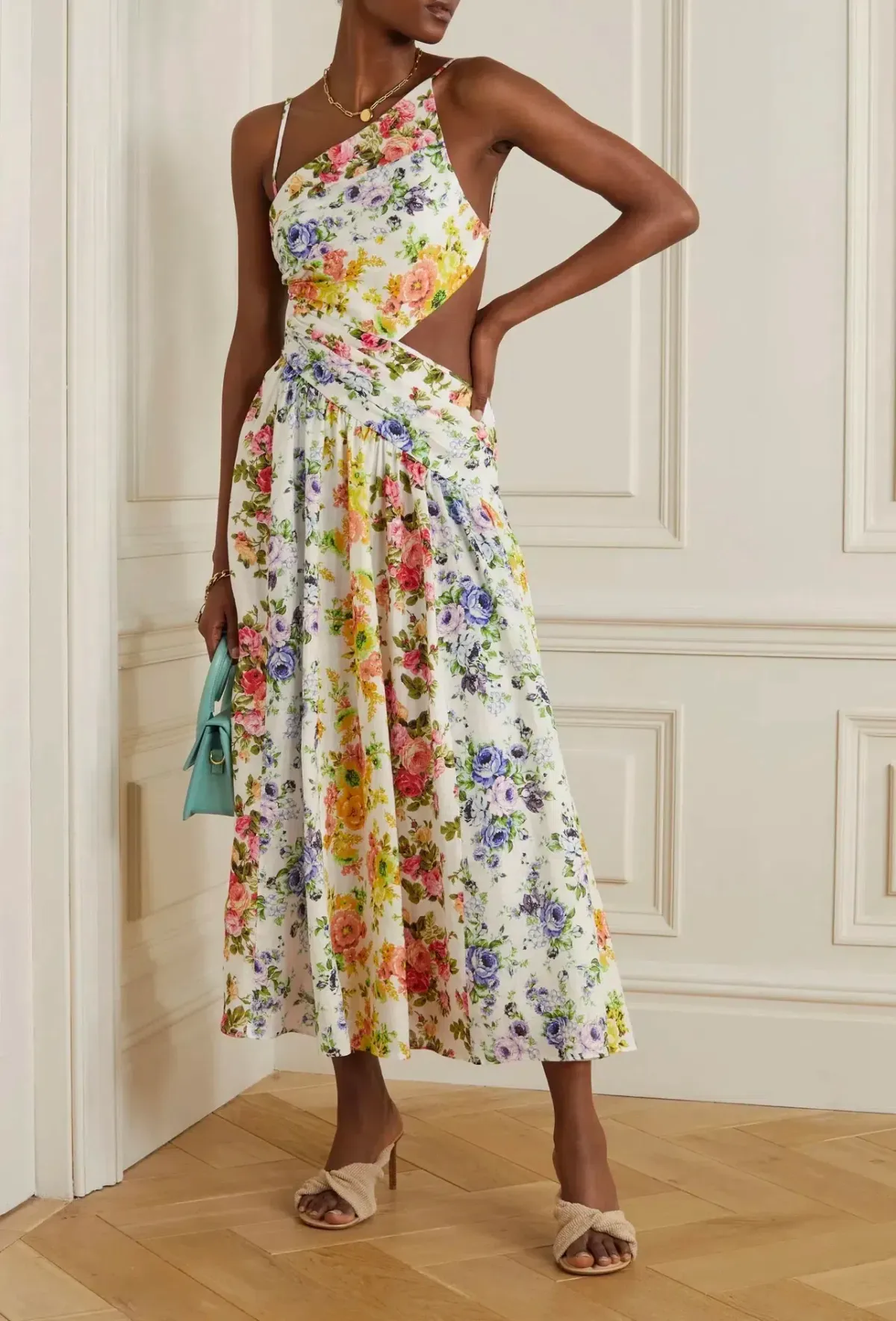 Zimmermann Spliced Asymmetrical Dress Floral Size 1 / AU 10 - Image 1