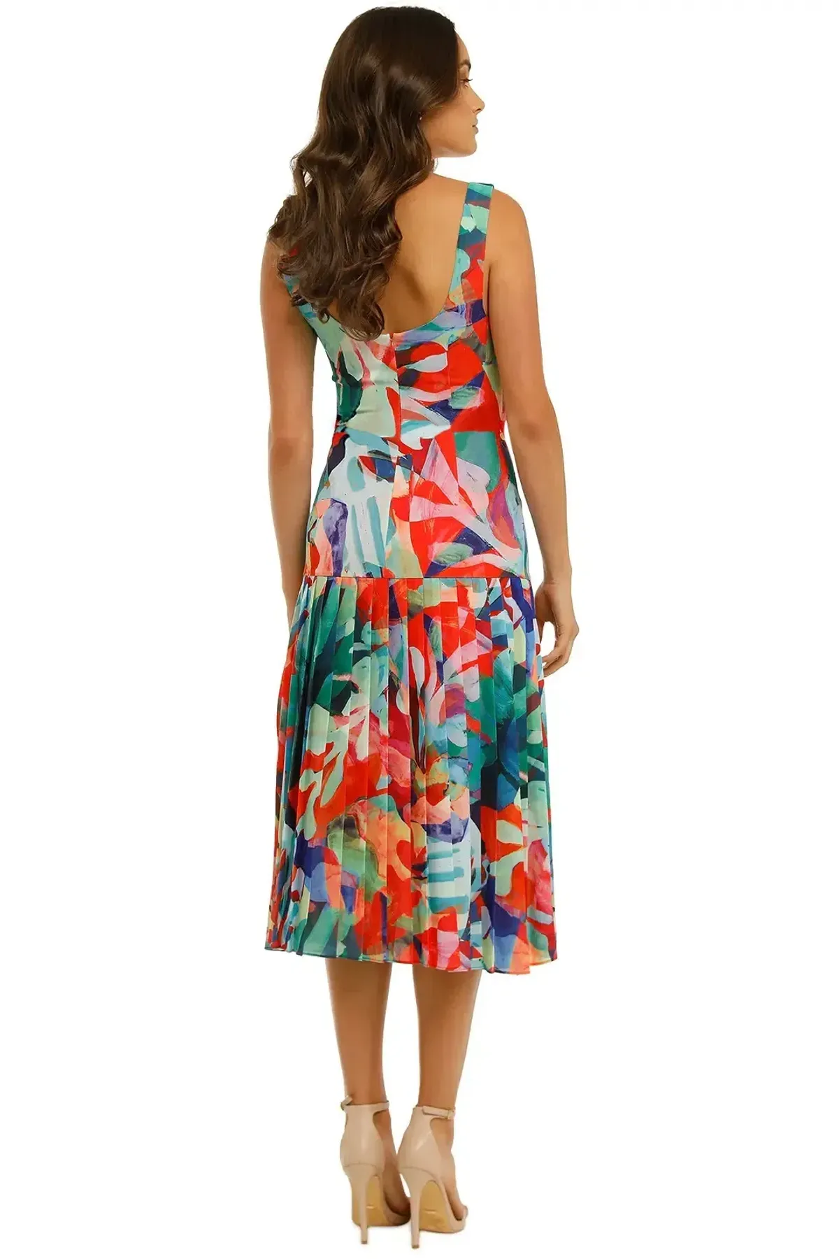Vestire Miami Nights Midi Dress in Miami Print Size 14 - Image 3