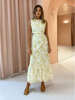 Sir The Label Sir The Label Clementine Cut Out Gown in Ivory Clementine Size AU 10 for rent on The Volte - image 1