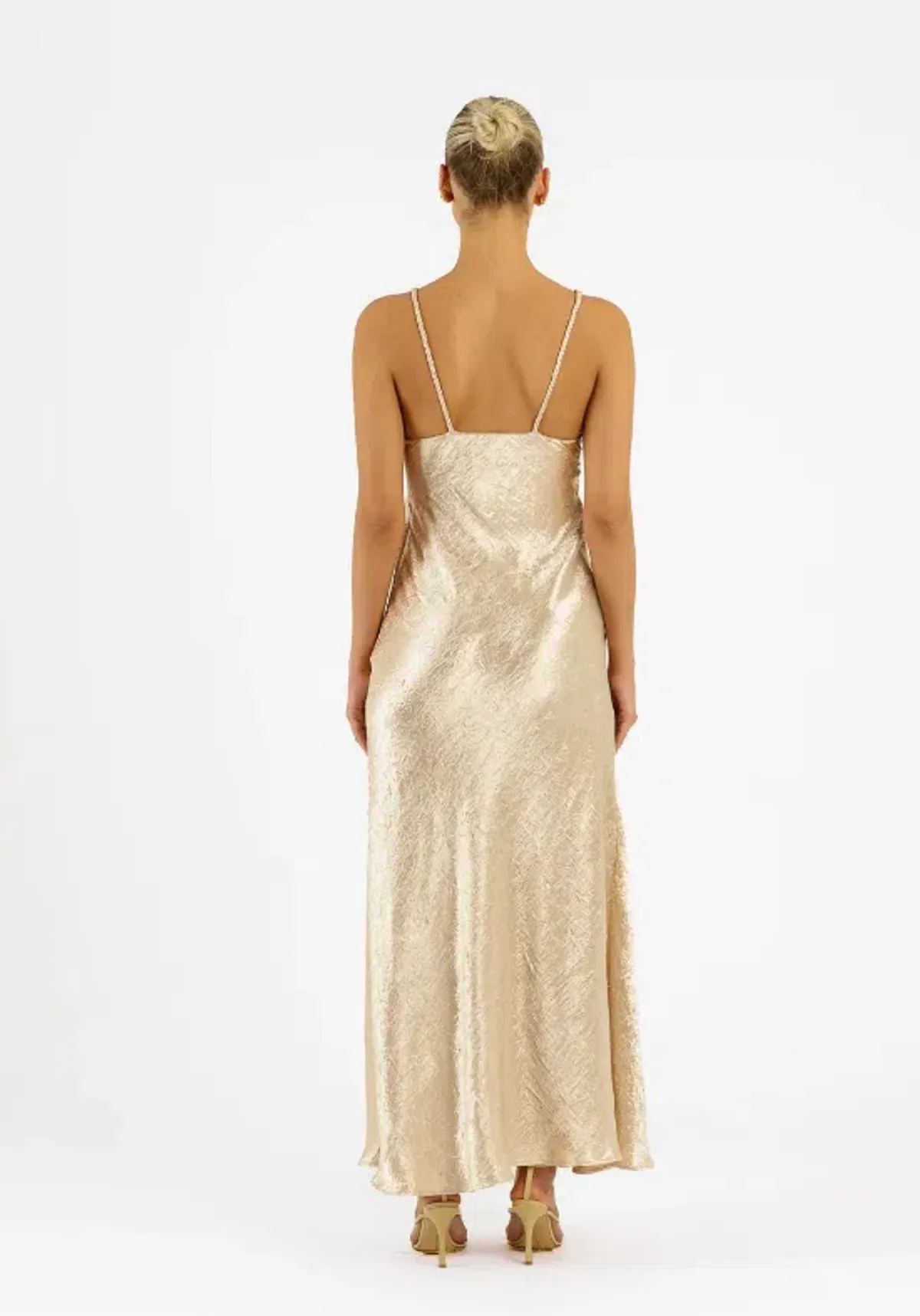 One Fell Swoop Capri Gown In Buttermilk Gold Size 12 - Image 4