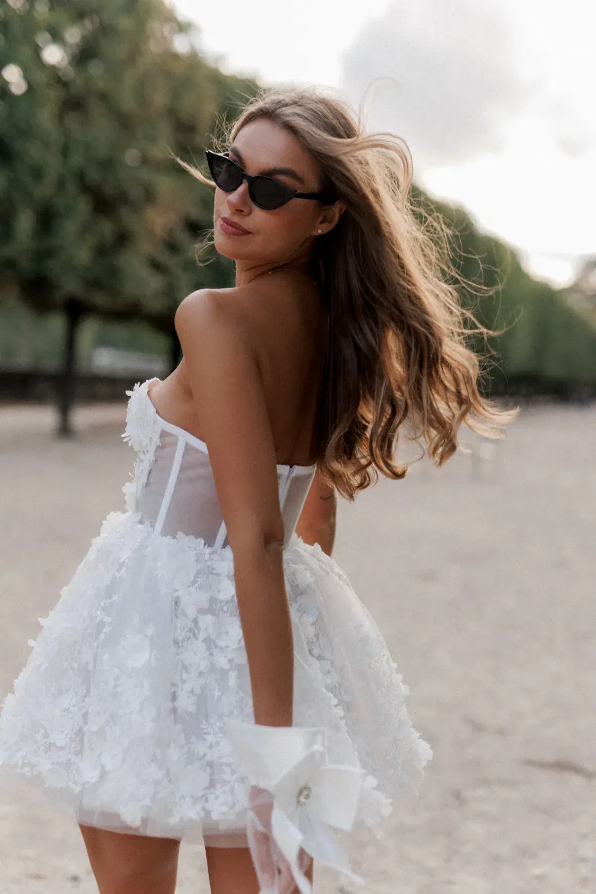 Rosie Etienne Fleur Dress White Size 10 - Image 9