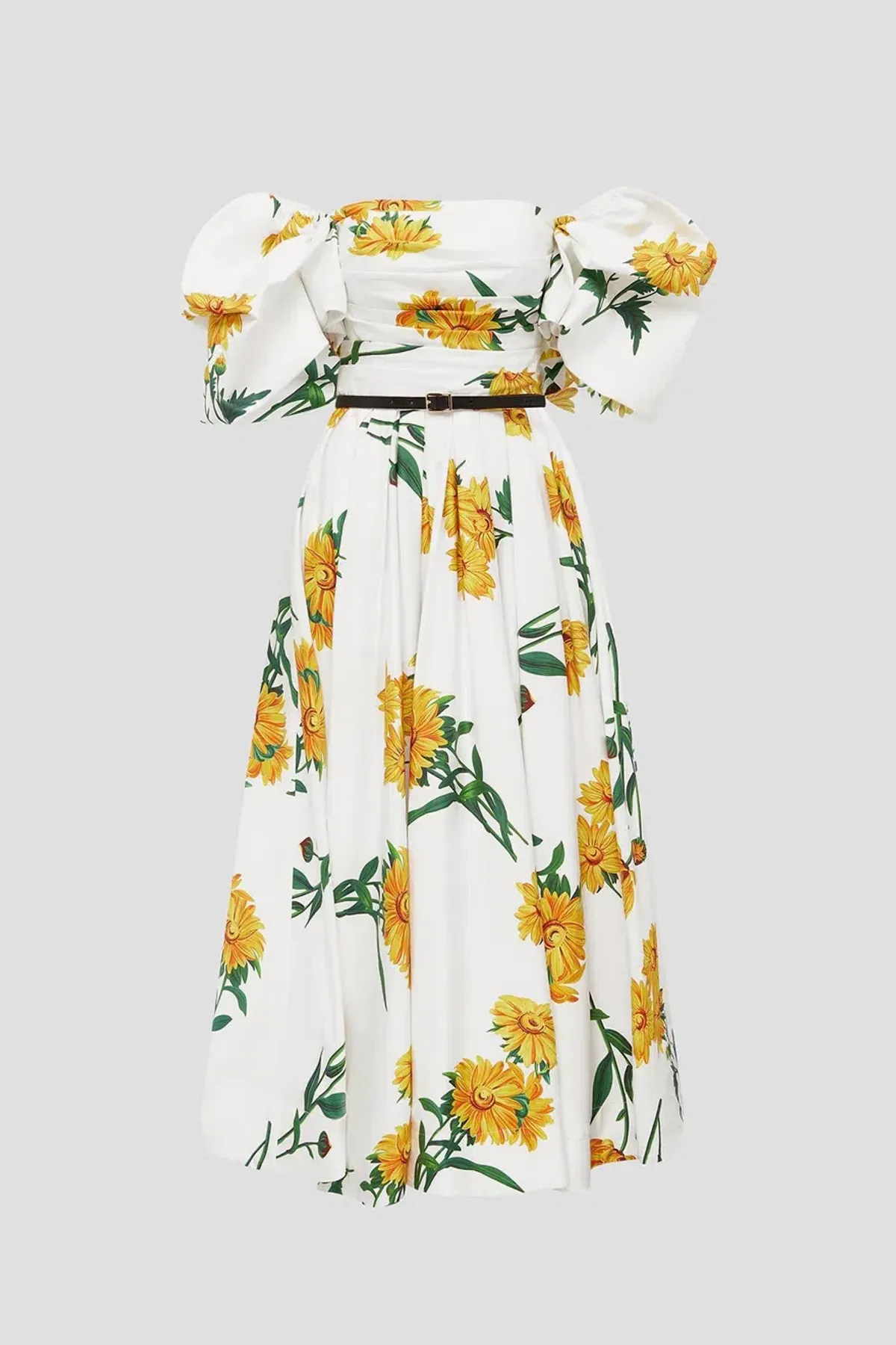 Leo Lin Marguerite Blanche Puff Dress Blanche Print Size 6 - Image 4