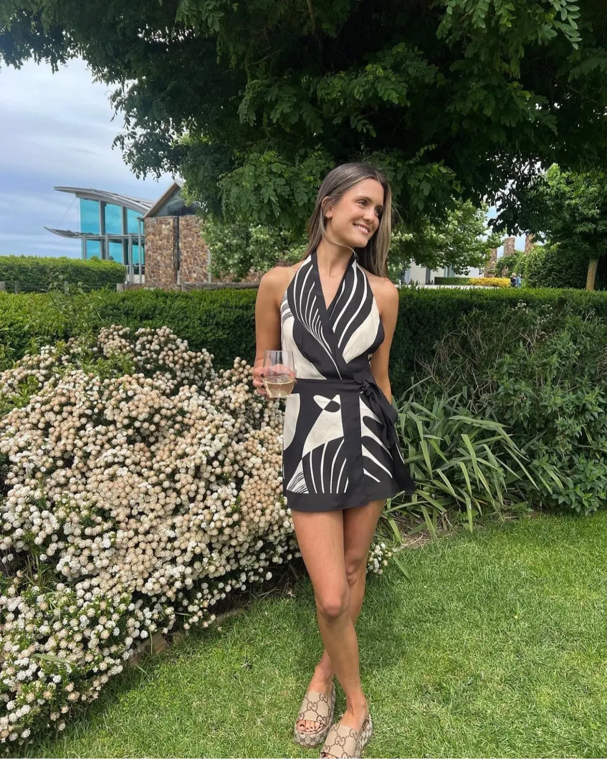 Sir the Label Realisme Wrap Halter Mini Dress Papier Print Size 1 / AU 8 - Image 1