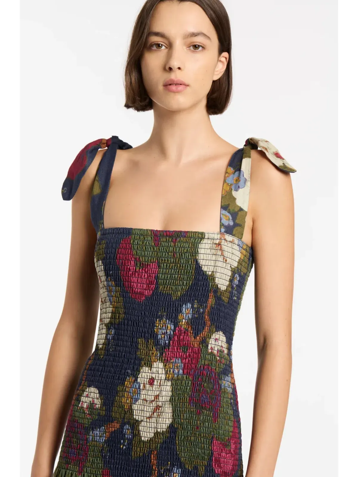 Sir The Label Francesca Shirred Maxi Dress Garcia Floral Print Size 1 / AU 8 - Image 2