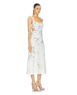 Zimmermann Natura Midi Dress in Blue Birds Size 0P / AU 6 for rent on The Volte - image 4