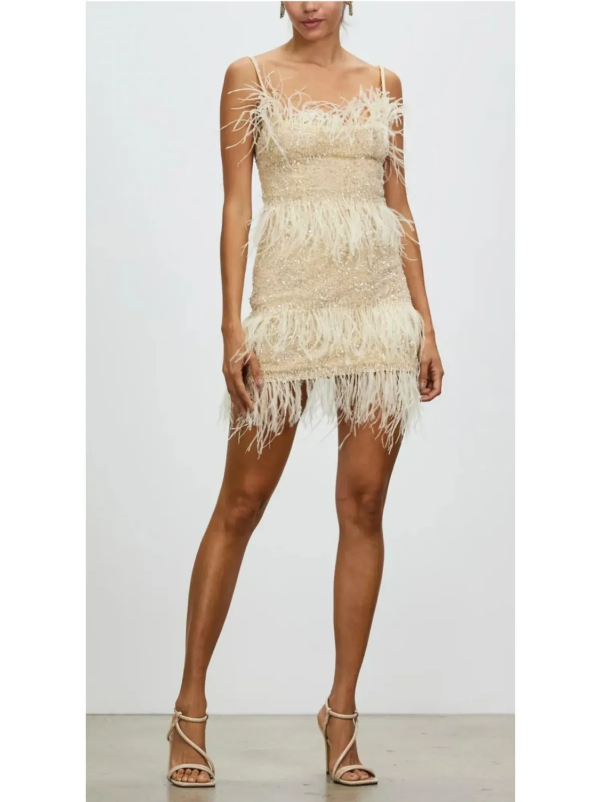 Rachel Gilbert Frenchy Mini Dress Nude Size AU 10 - Image 1