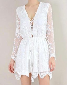 Zimmermann Roza Silk Veil Playsuit White Size 0 / AU 8 for rent on The Volte - image 4