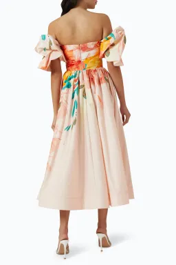 Leo Lin Maevis Midi Dress Euphoria Print Size 14 for rent on The Volte - image 3