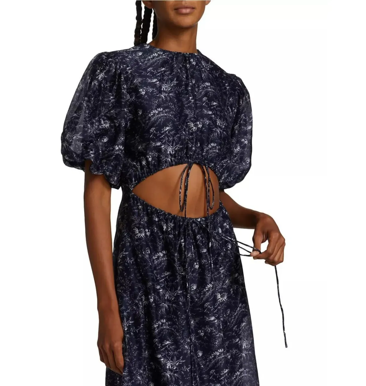 Sir the Label Caprice Puff Sleeve Midi Dress in Navy Size 1 / AU 8 - Image 2