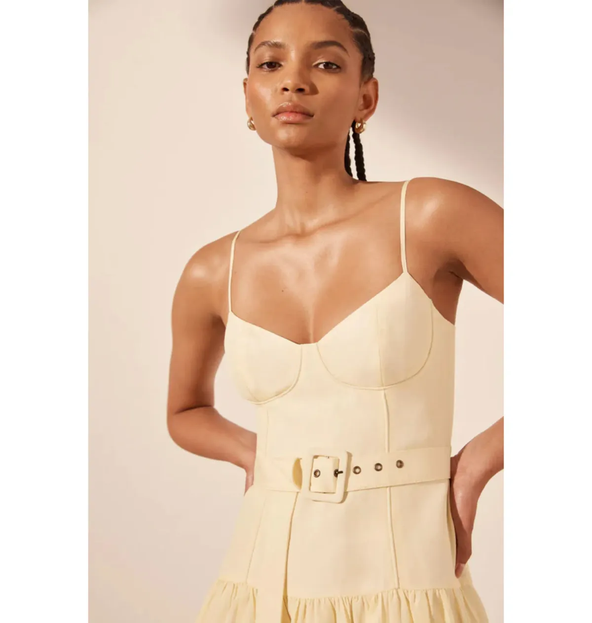Shona Joy Limon Panelled Bustier Maxi Dress in Lemonade Size AU 12 - Image 2