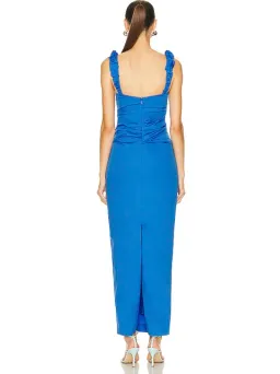 Sir the Label Azul Balconette Dress Blue Size 1 / AU 8 for rent on The Volte - image 3