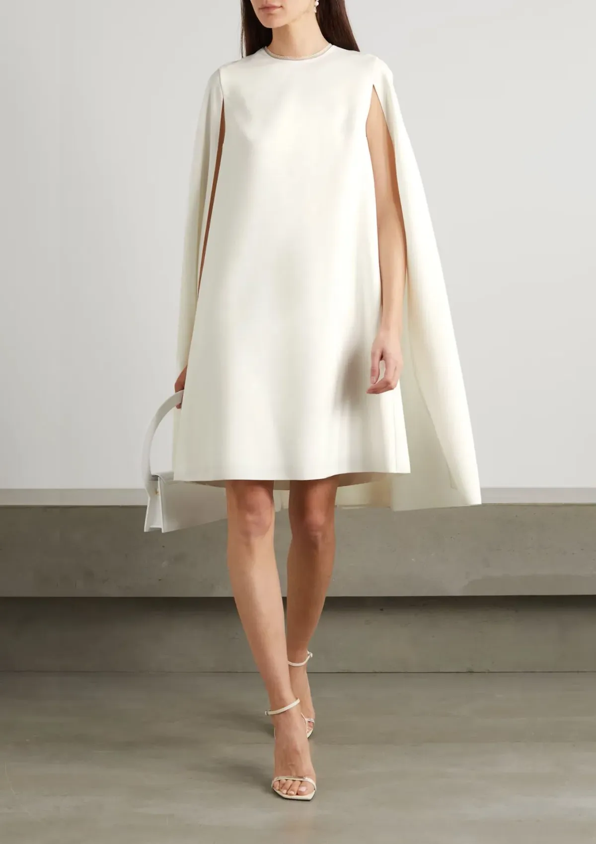 Roksanda Twiggy Cape A-line Dress Ivory Size 6 - Image 1
