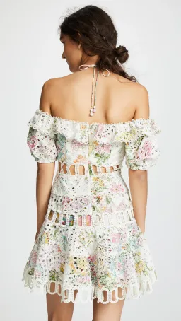 Zimmermann Heathers Off Shoulder Dress Garden Floral Size 6 for rent on The Volte - image 3