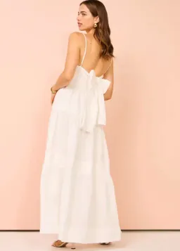 By Nicola Monet Tiered Maxi Dress In White Size 10 for rent on The Volte - image 2