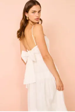 By Nicola Monet Tiered Maxi Dress In White Size 10 for rent on The Volte - image 5