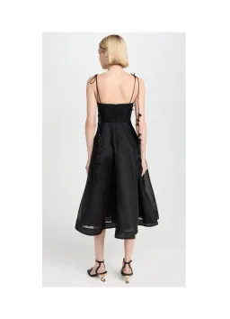 Zimmermann Natura Corset Midi Dress Black Size 1/AU 10 for rent on The Volte - image 2