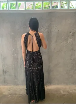 Guess Sunset Geo Lace Maxi Dress Black Size 10 for rent on The Volte - image 6
