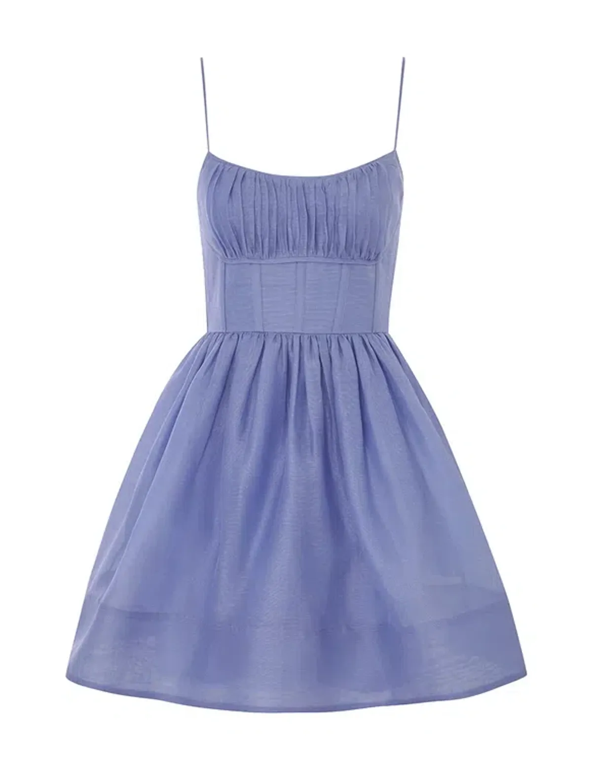 Zimmermann Natura Ruched Mini Dress Iris Purple Size 0P/Au 6 - Image 2