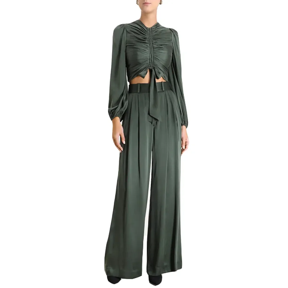 Zimmermann Espionage Silk Set Green Size 0/ AU 8 - Image 3