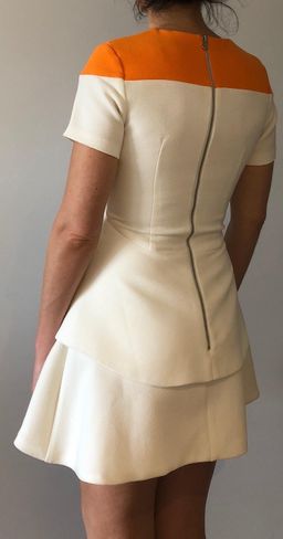 By Johnny - Ivory and Orange a-line dress for rent on The Volte - image 2