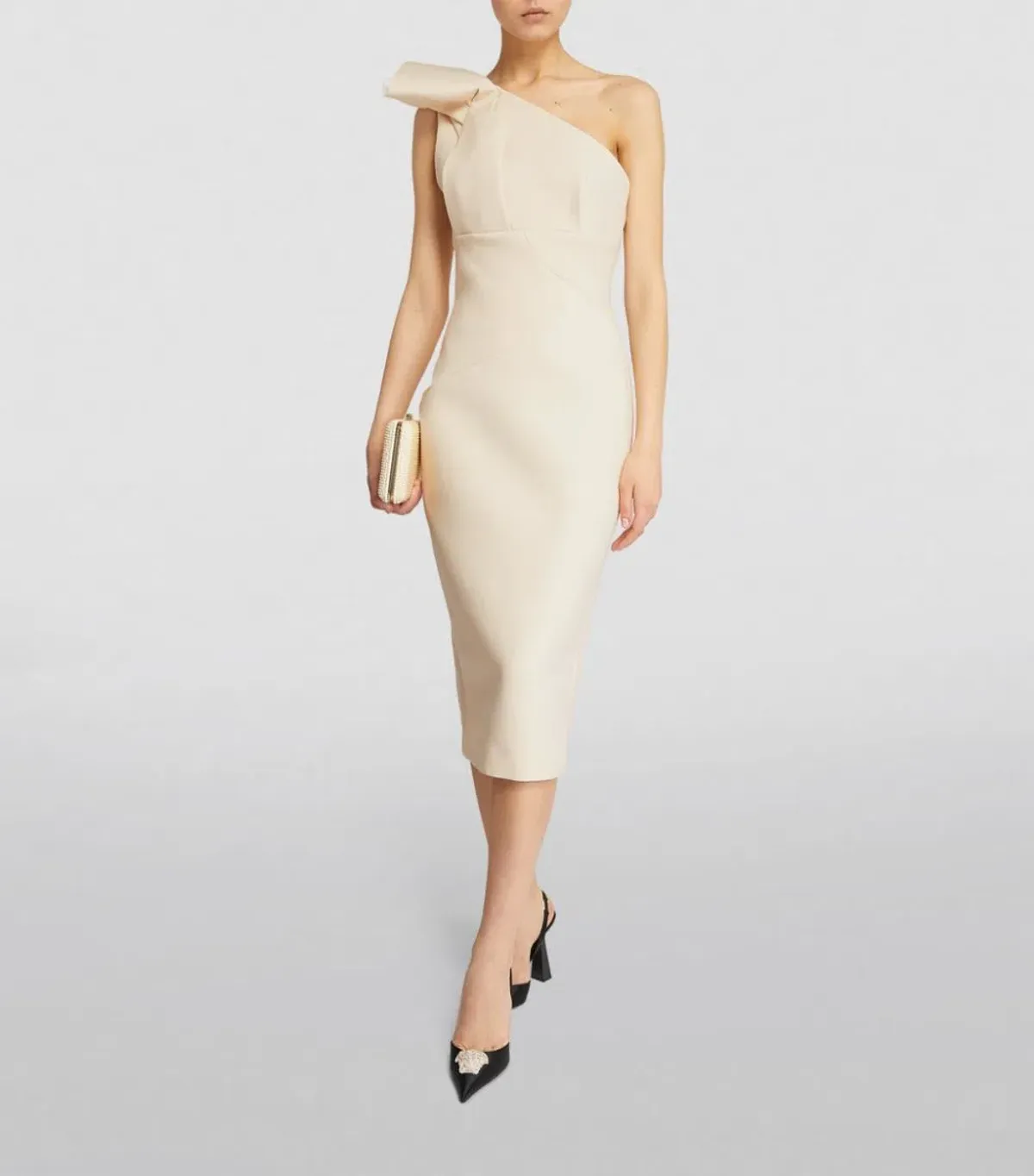 Rachel Gilbert Miche Midi Dress Beige Size 0 / AU 6 - Image 1