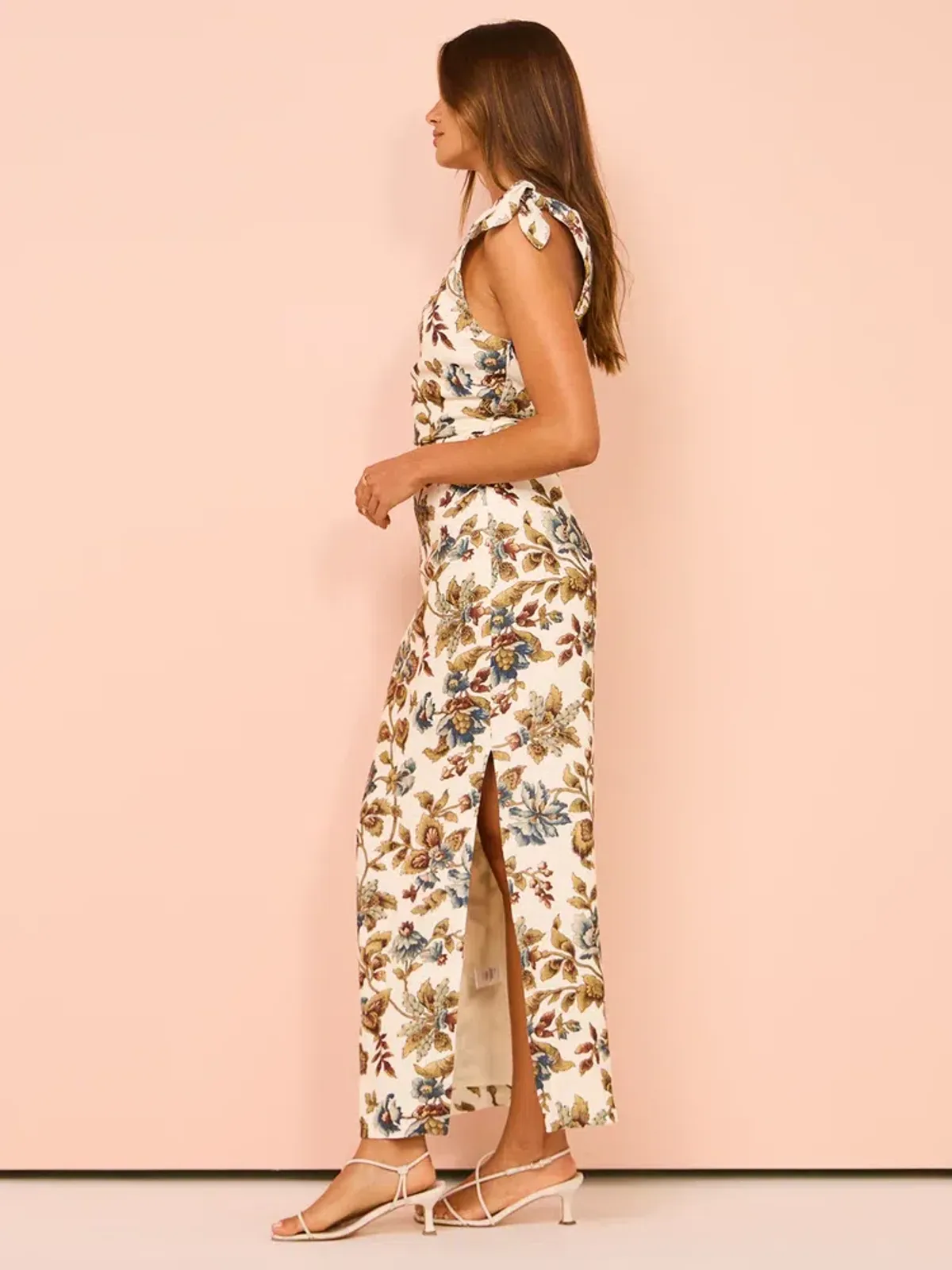 Sir The Label Eleanora Tie Shoulder Dress in Viola Floral Print Size 2 / AU 10 - Image 4