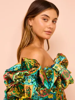 Alemais Sofie Off Shoulder Dress In Mutli Size AU 12 for rent on The Volte - image 4