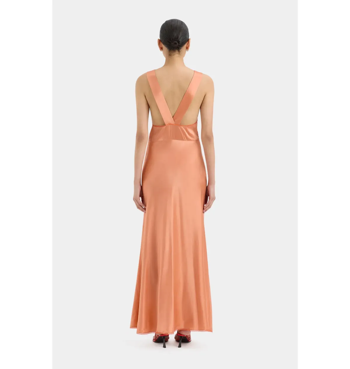 Sir the Label Aries Cut Out Gown in Peach Size AU 8 - Image 2