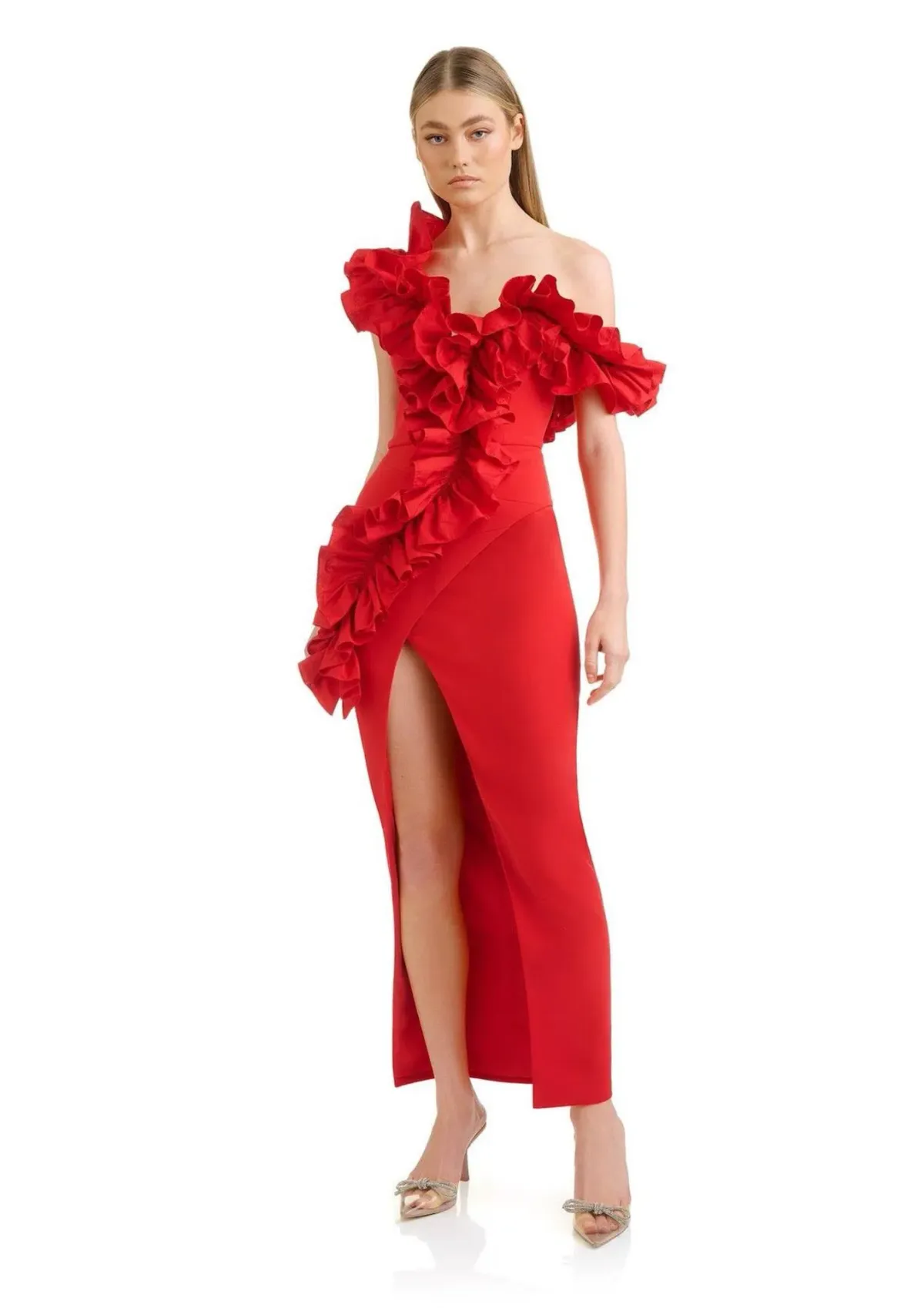 Eliya the Label Rossana Dress Red Size S / AU 8 - Image 1