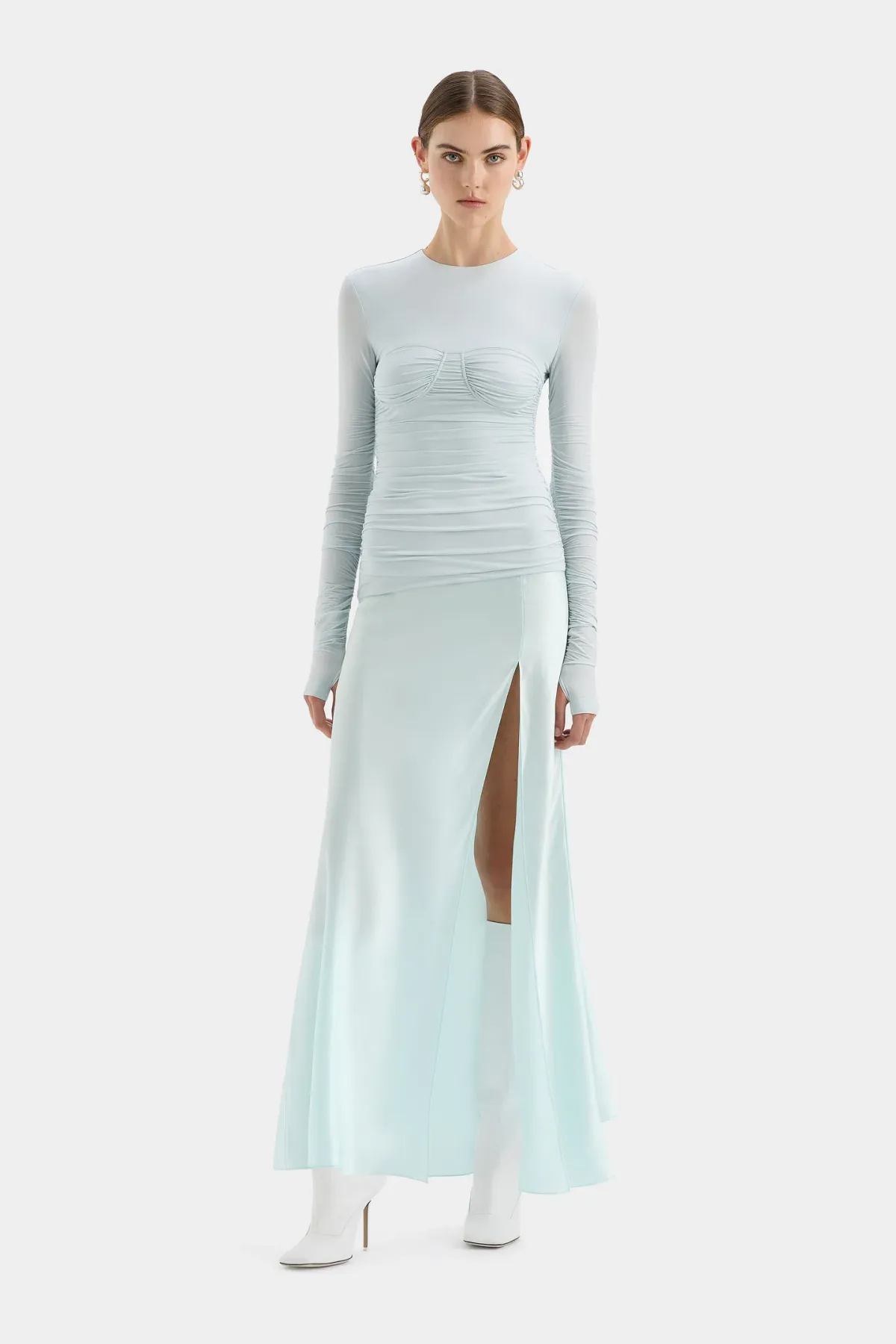 Sir the Label Alessia Draped Gown Ice Blue Size 2 / AU 10 - Image 1