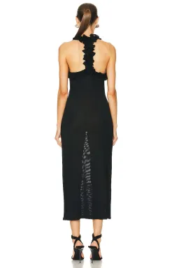 Zimmermann Matchmaker Ruffle Neck Midi Dress Black Size 0 / AU 8 for rent on The Volte - image 3
