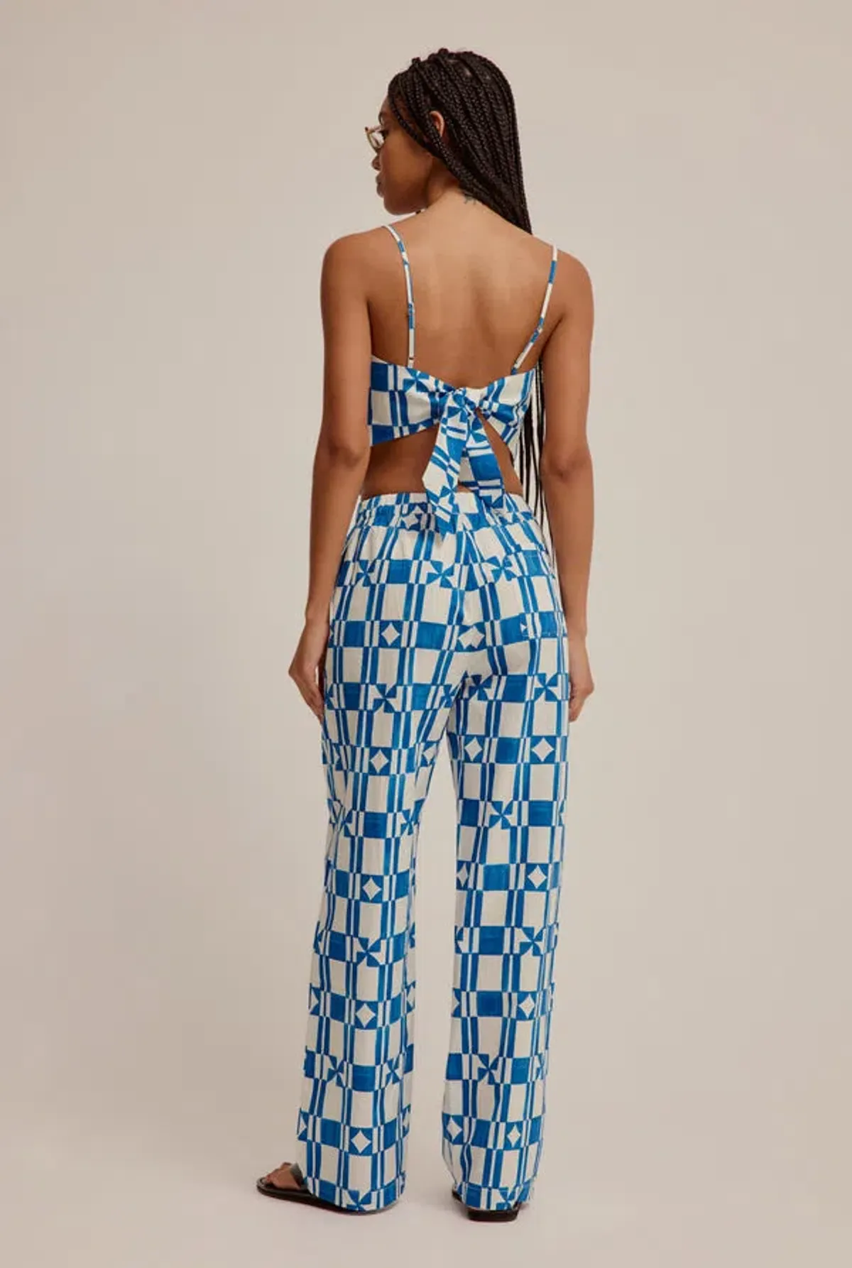 Venroy Printed Poplin Top Size XS/AU 6 & Pants Size S/AU 8 Set Print  - Image 2