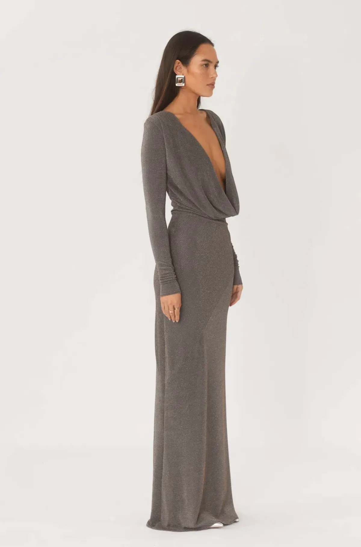 Arcina Ori Jen Dress Grey Size 8 - Image 2