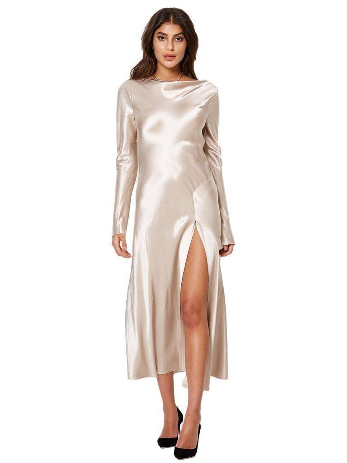 Bec & Bridge Kaia Long Sleeve Dress in Sand Size 8 - Image 4