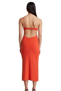 Bec & Bridge Ella Midi Dress Flame Size 8 for rent on The Volte - image 3