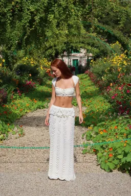 Fait Par Foutch Antoinette Bra Top and Marion Skirt Set Ivory Size 10 for rent on The Volte - image 7