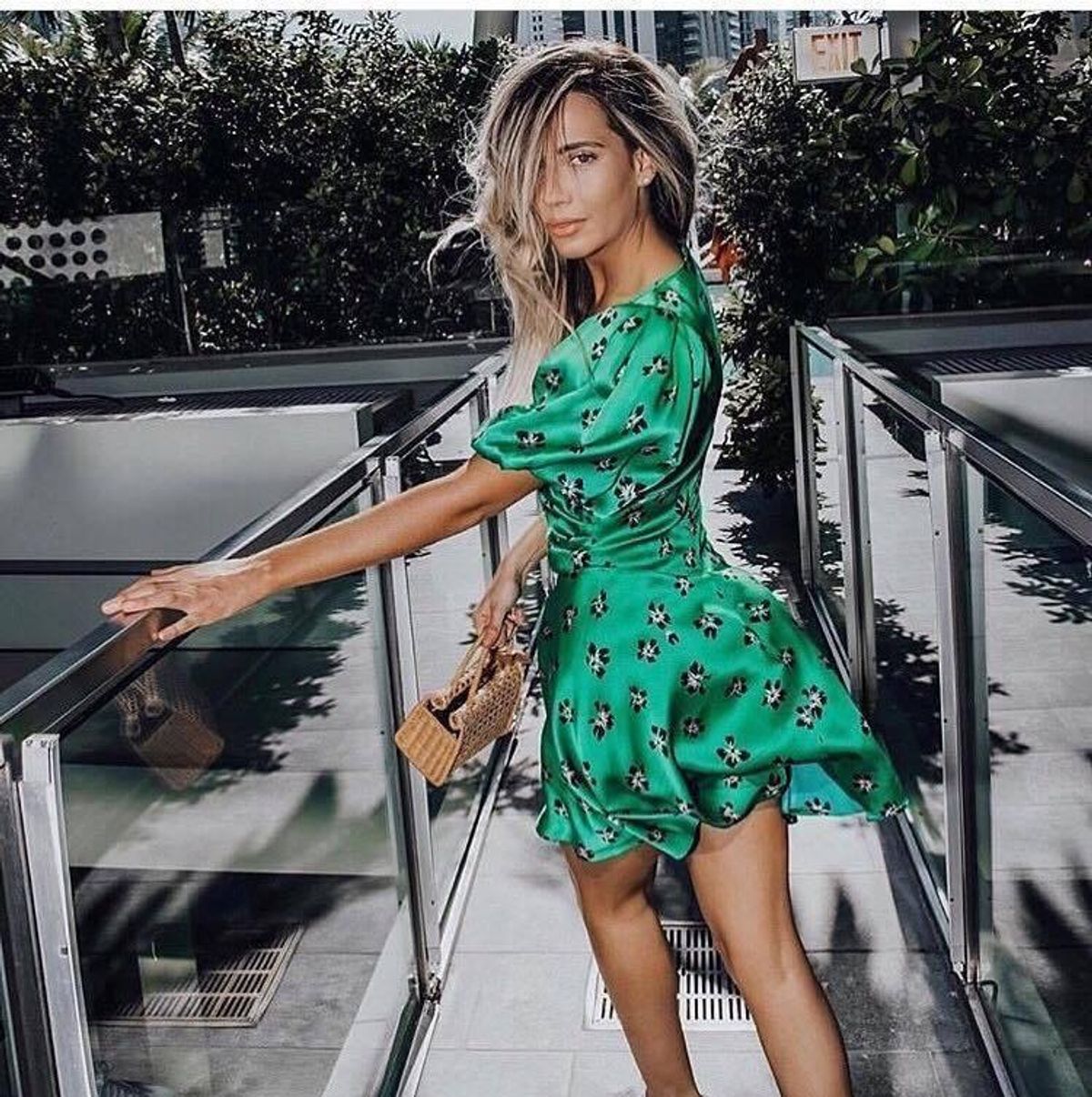 Bec & Bridge Tropicana Mini Dress Green Size 8 - Image 9
