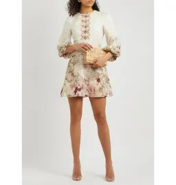 Zimmermann Dancer Hummingbird Mini Dress Alabaster Garden Floral Size 2 / AU 12 for rent on The Volte - image 1