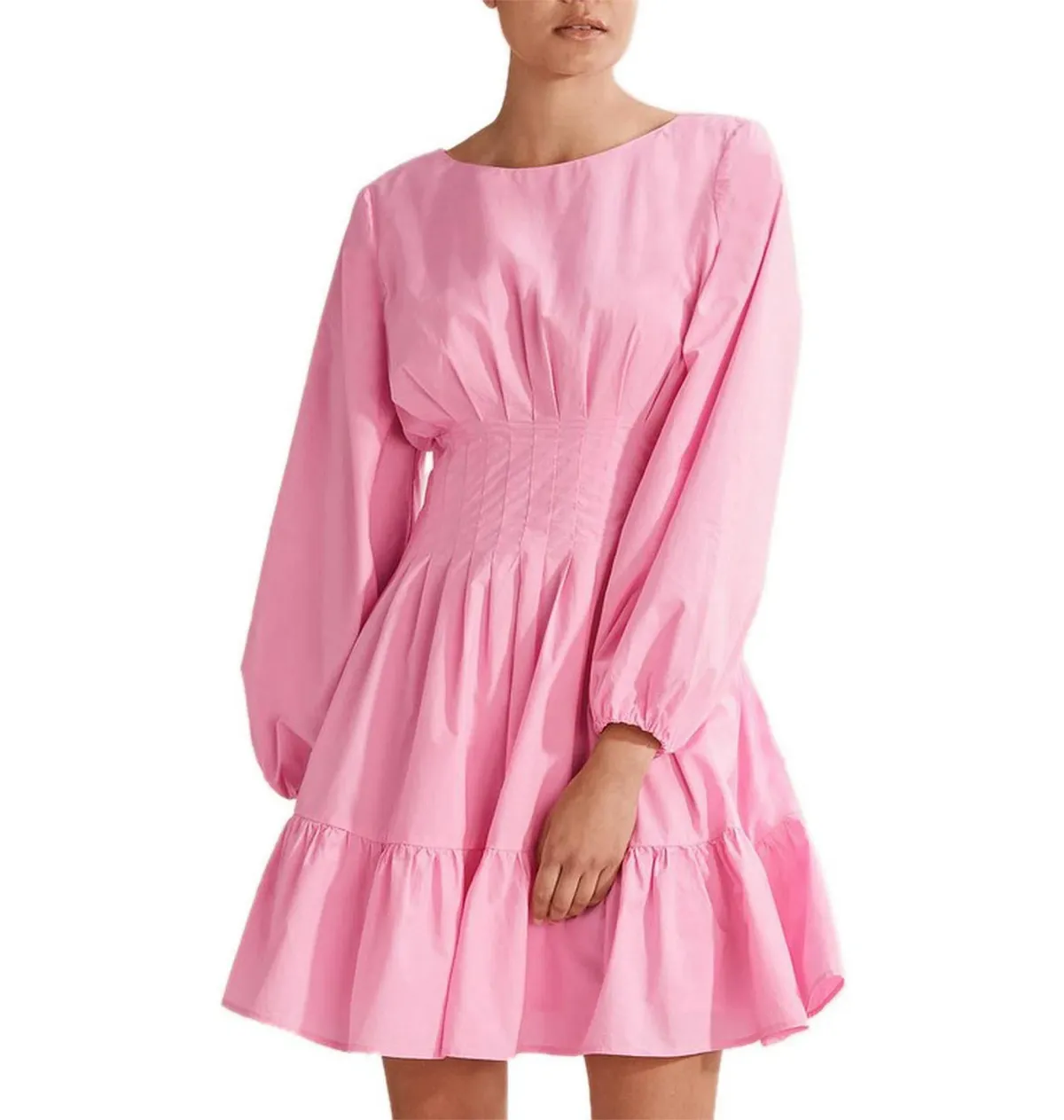 Country Road Cotton Poplin Mini Dress in Pink Size AU 8 - Image 1